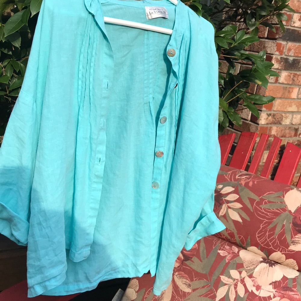 A ocean blue blouse